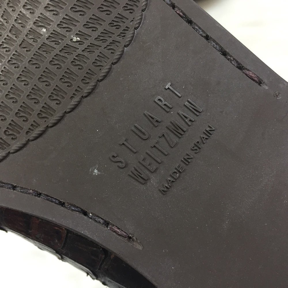 Stuart Weitzman Reptile Loafers Shoes Sz 6M Brown - Picture 6 of 8